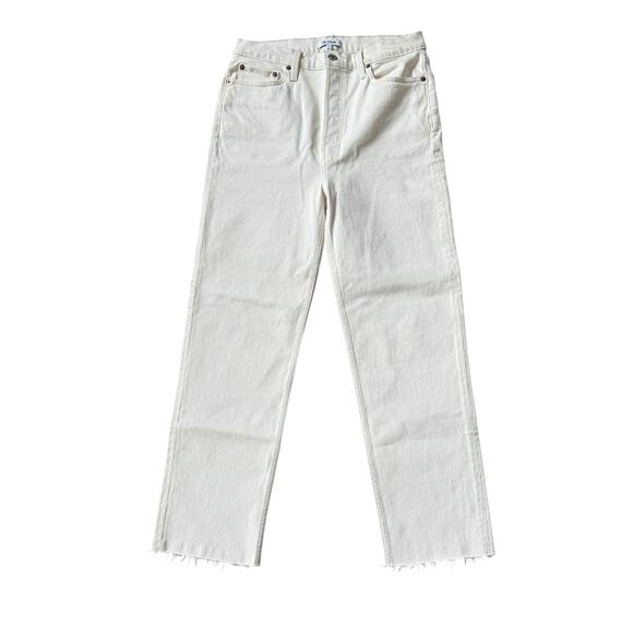 NEW Re/Done 70s Stovepipe Jeans Vintage White - Picture 2 of 12